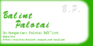 balint palotai business card
